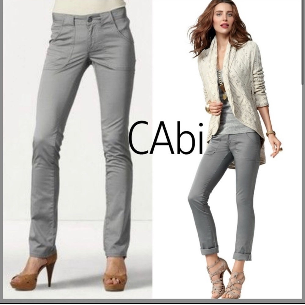 CAbi Sideline Straight Leg #799 Gray Pants